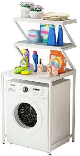 Generisch 3-stufiges Lagerregal für die Waschmaschine, Lagerregal über der Toilette, freistehender Platzsparer, für Waschküchenregale, Raumpflanzen, Wohnzimmer