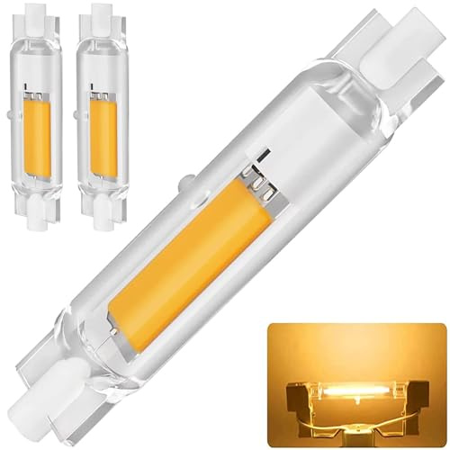 MZIEIU R7S LED 78mm Dimmbar,20W LED Lampen 78mm Ersatz für 200W J78mm Halogenstab,R7S LED COB Glühbirne Warmweiß 3000K 2000LM,Kein Flackern,360°Abstrahlwinkel,AC 220-240V,2er Pack