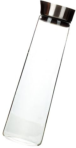PHENOFICE Hochwertiger Hochborosilikat-glas Wasserkrug Kälteisolierender Getränkebehälter Auslaufsicher Mit Edelstahlverschluss Für Zuhause Und Büro