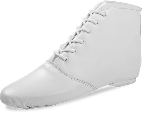 Diamant Gardeschuhe in weiß Leder mit geteilter Gummisohle Turniertauglicher Garde-, Show- & Jazztanzstiefel (Weiß, EU Schuhgrößensystem, Erwachsene, Numerisch, M, 42)