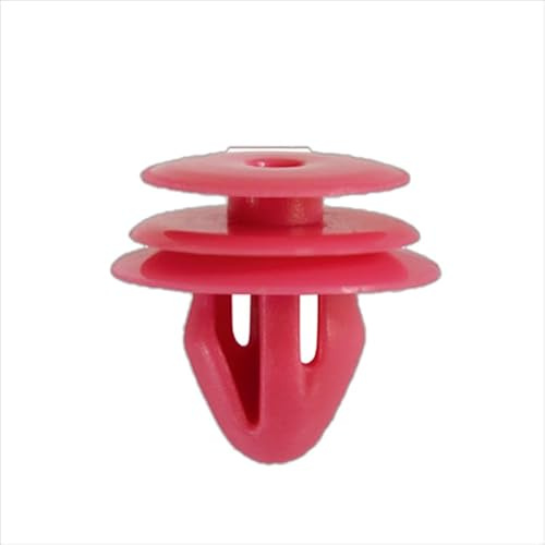 Tuqiang 10 pz Rivetti in plastica per auto Clip per rivetto Fissaggio del rivestimento dell'ala Rivetto di fissaggio della carrozzeria Fissaggio universale Rosa