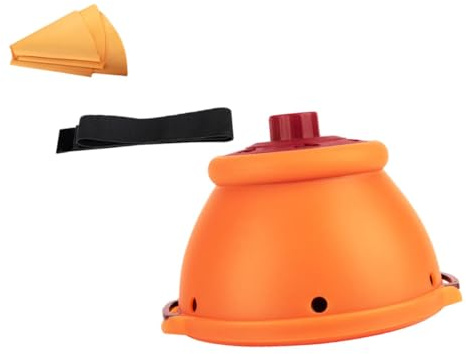 GOOHOCHY Moxibustionsdose aus Edelstahl und Silikon Moxa Kasten mit Tragegurt Orange zur Durchblutung und Erwärmung von Meridianen Geeignet für Sitz und Schlafphasen im Haushalt