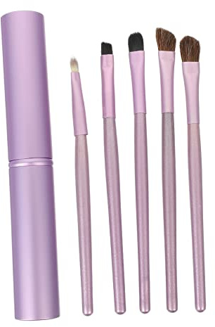 BESTYASH 5pièces Pinceaux à Yeux Aluminium De Brosse Maquillage Femme Outils Cosmétiques Poils De Poney Parfait Pour Maquillage Professionnel Et Personnel