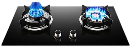 Gas Stove 2 Burner,5.2KW Stainless Steel Cooktop,with LPG/NG Conversion Kit,Flameout Protection for Outdoor and Indoor(NG)