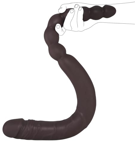 Hosnhh Consolador Doble Largo Enorme 66 cm, Pene Realista y Bolas Dildo Flexible para Estimulador Anal Vaginal, Consoladores Gigantes Gruesos Silicona, Grande Juguetes Sexuales para Parejas Lesbianas