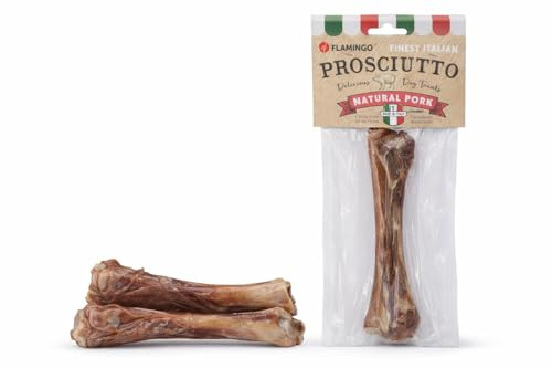 snack per cani - bastoncini per cani - Nature osso di fibula di maiale con carne - 90 g - senza glutine - senza zuccheri aggiunti - prodotto in Europa