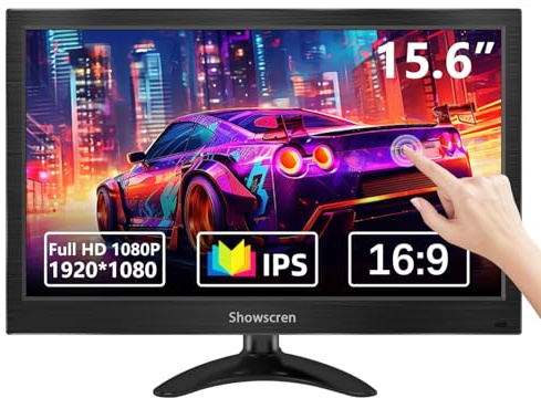 Showscren - Touch Screen for 15.6 inch PC Monitor, IPS Display 1920x1080P, 60Hz, 99% sRGB, HDMI/USB-C Portable Monitor for Xbox PS3/4/5 Raspberry Laptop