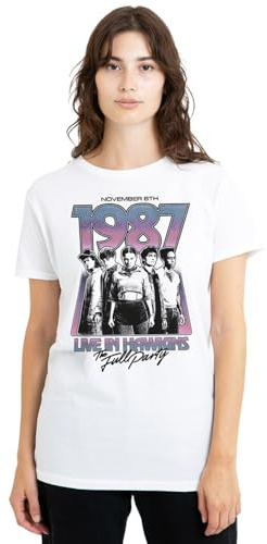 Stranger Things Stranger Things Hawkins 1987 Group Tour Poster Ladies T Shirt, White T-Shirt Femme (Lot de 1)