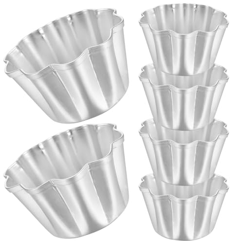 TOYANDONA Stampi per Muffin in Alluminio, Set 6 Pezzi, Pirottini per Dolci Antiaderenti, Piccoli Stampi per Budini e Torte, Accessori per Cottura al Forno in Cucina e Pasticceria