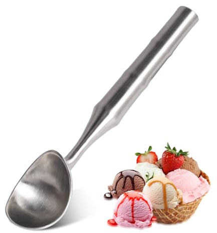 Cuchara Helado 4,5cm,Cuchara Helado Bola de Acero Inoxidable con Mango Cómodo, Antiadherente Anticongelante ice cream scoop para Bola de Helado, Hornear, Bola de Melón