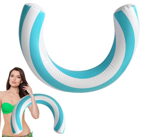 Uppblåsbar poolnudel av PVC 76 x 61 Centimeter PVC Uppblåsbar Rand | Uppblåsbar Böjd Poolnudel Float för män och kvinnor, utomhus vid sjön, avkoppling och vattenfest