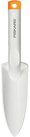 Fiskars Transplantoir, Longueur : 29,1 cm, Blanc/Orange, Plastique renforcé de fibres de verre, Light, 1027033