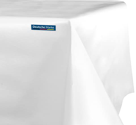 TEXMAXX® Wachstuchtischdecke versch. Größen - 100 x 140 cm/abwaschbare Tischdecke/Wachstischdecke/Wachstuch Tischdecke geeignet als Gartentischdecke - Farbe Weiß