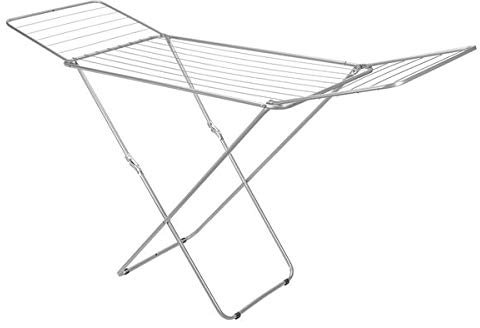 Gravidus Flügelwäschetrockner 18m Trockenlänge, faltbar, mit Kindersicherung, Silber