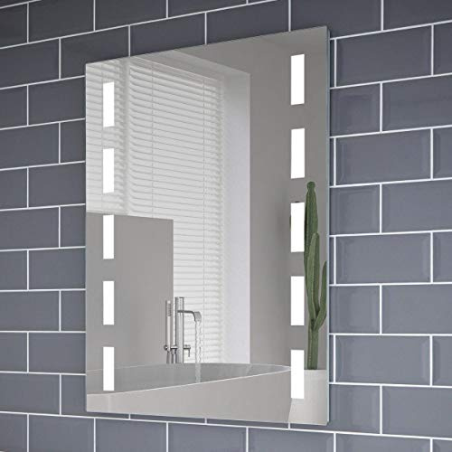 Pebble Grey™ Lola Illuminated LED Bathroom Mirror with Concealed Heated Demister Pad | Motion Sensor Switch | 600 x 800 | IP44 Rated