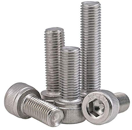 1-5pcs M6 / M8 / M10 304 Edelstahl-Feingewinde Hex Sechskant Cap Head Screw Pitch 0,75/1,0/1,25 mm Befestigungsschrauben, M10 X 1.0 X 16 (2 Stück)