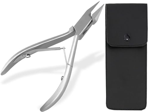 Eckenzange Nagelzange Pediküre für Nagelecken und tief eingewachsene Nägel | Fußnagelzange mit scharfer und spitzer Schneide Nagelknipser für die Fußpflege Rostfrei Edelstahl 13,5 cm