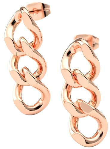 THIORA Gliederketten Ohrringe Damen Edelstahl Roségold