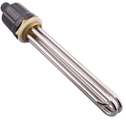 DERNORD 220V 3000W 1-1/2 Inch Heating Element 3U Type Electrical Brewing Water Heater BSP Copper Flange