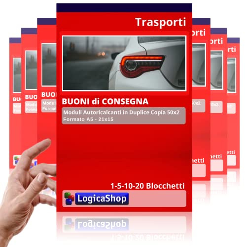 LogicaShop Buoni di Consegna in Duplice Copia Autoricalcante, Moduli 50x2, Formato A5, 22x15cm (5)