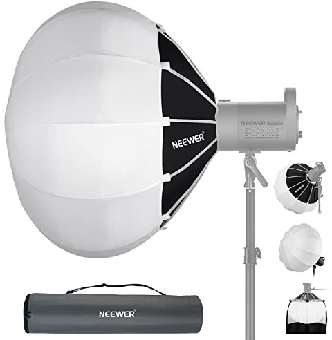 NEEWER 35/90cm Lantern Softbox One Step Quick Release, 360° Light Diffuser with Skirt, Bowens Mount for Video Light CB60 CB100 CB150 Compatible with Aputure Light 600d Amaran 60x Godox SL60W, NS90L
