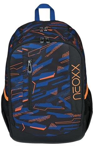 neoxx Rucksack FLOW Streetlight Runner - Rucksack für die Schule und Freizeit mit 2 Fächern – Volumen ca. 20 Liter