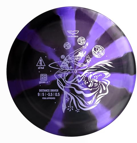 Yikun PDGA Disc Golf Distance Driver 170-175g Glaze Line xihe Perfect for Outdoor Games and Competition