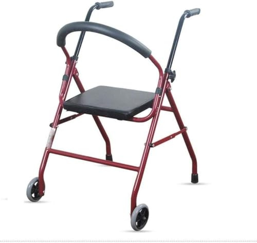 Rollator för äldre i aluminiumlegering med sits, bärbar gångstativ Medicinsk ledstång Assist Gåhjälp - Rehabiliteringsrullatorer