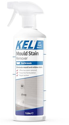 KEL - Mould Stain Remover Spray, Removes Mouldy Stains From Walls, Tiles, Silicone Seals & More - 1 Litre