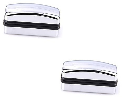 DEARMAMY 2pezzi Scatola Per Gemelli Carta Nera Elegante Scatola Cubica Per Gioielli Design Leggero e Portatile Protegge Graffi