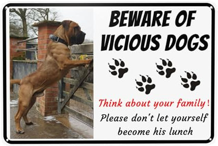 LSDINDF Cartello Personalizzato Attenti ai Cani, cartelli Personalizzati per avvertire i Cani, Foto e Testo Personalizzati del Cane, resistentealla ruggine e alle intemperie.
