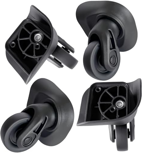 Tobeso-Nuoze 4 pcs luggage wheels replacement wheel for luggage suitcase repair 360° rotating suitcase replacement wheels with 2 mounting holes L237