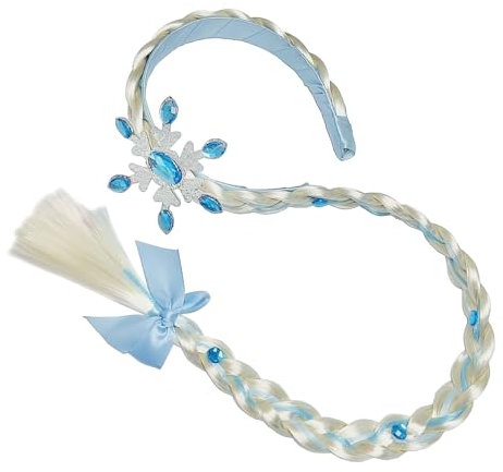 Haarreif Prinzessin Zopf, Mädchen Perücken Haarteil, Prinzessin perücke Blond, Lange Haare Rapunzel Zöpfe Haarschmuck, für Geburtstag Party Cosplay Kostüm/Karneval/Party