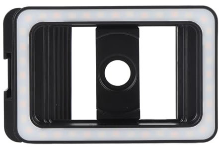 Lazmin112 Phone Selfie Light, 2700K to 6500K LED Fill Light, 350mAh Battery Powered, Phone Lens Adapter for Macro, Wide Angle, Fisheye Lens 17mm 37mm Dameter