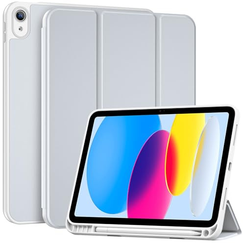 ProCase Cover iPad A16 11 Gen 11 Pollici 2025/iPad 10 Gen 10,9 Pollici 2022 | Custodia iPad (A3354 A3355 A3356 A2696 A2757 A2777) Auto Svegliati/Sonno con Portapenna -Argento