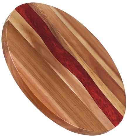 POPETPOP Planche à découper ronde en bois panneau de viande planche à couper le broyage planche à découper les légumes planches à découper de cuisine billot de bois résine