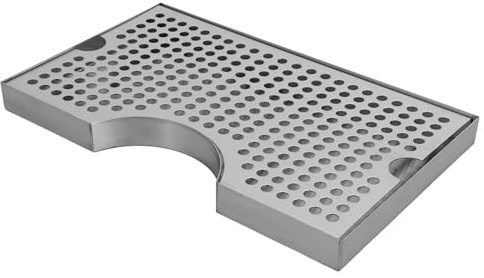 FUNNETOYU Kegerator Drip Tray De Acero Inoxidable Sistema De Cerveza De Barril Recoge Goteos De Grifo Accesorio Versátil Para Dispensadores De Agua y Protección Antideslizante Para Suelos