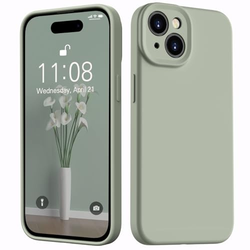 Kukiwhy Matt Hülle für iPhone 14 Hülle, Kupfer Grün | Microfiber-Innenfutter Dünn Hanyhülle für iPhone 14 5G Case Rundumschutz Kameraschutz stoßfeste Kratzfest Schutzhülle