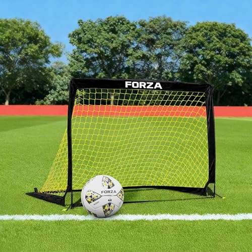 FORZA Pop-Up Fußballtor – 1er oder 2er Set | Klappbares Tor für Kinder | 3 Größen | Tragbares Fußballtor für Garten & Park | In Minuten aufgebaut (2er-Set, 0,9m x 0,6m)
