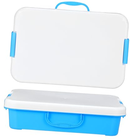 Alipis 2pcs Portable Sand Tray with Lid Sandbox with Handle for Outdoor and Indoor Sensory Play Storage Box for Sandbox and Items