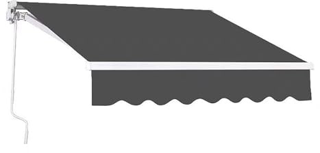 Auvent rétractable pour extérieur avec cadre en aluminium, imperméable et résistant au soleil, 2 x 1,5 m/2,5 x 2 m/3 x 2,5 m avec manivelle manuelle, parfait pour terrasses et balcons