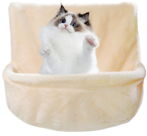 Cat Perch, Foldable Window Bed, Cat Perch for Windowsill, Stable Frame Design, Easy Install Feature, Pet Tool, Indoor Accessory for Drawer Cabinet Bedside 10.23x18.11 Inches