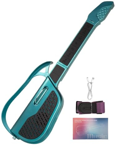 Vmiorzq Guitare électrique sans cordes pour | Instrument de musique pliable pour débutant, anniversaire, maison, voyage, éducation, jeu de groupe, activités en classe, fête de famille, école