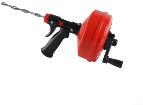 Serpente per tubi di scarico da 10 m, trivella professionale con spirale in acciaio flessibile, manico in ABS e guanti da lavoro, sblocca cucina e bagno