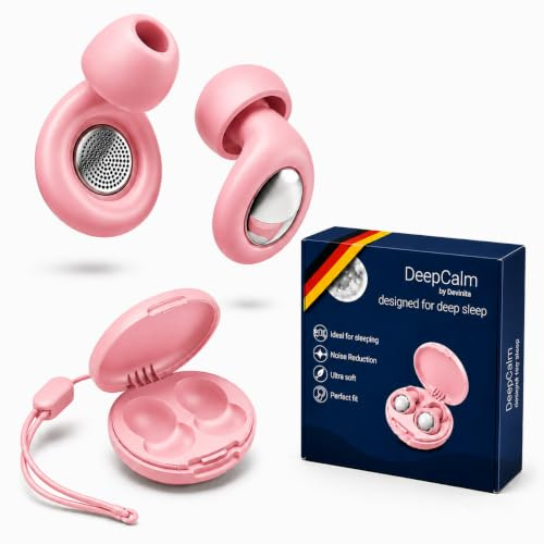 Devinita Deep Calm Ohrstöpsel zum Schlafen, 27 dB – Wiederverwendbare Silikon-Ohrstöpsel zur Geräuschreduzierung, für Seitenschläfer, Reisen, Flugzeug, Konzert und Entspannung