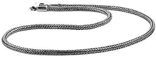 Kuzzoi massive 925 Sterling Silber Königskette Herren Halskette, Dicke 5mm, Länge 60 cm, mit Schmuckbox - 345051-060