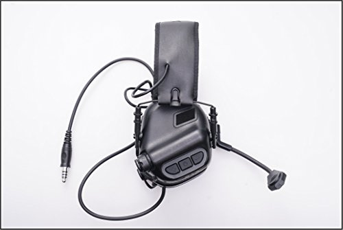 Earmor M32 MOD3 Taktische Kopfhörer mit Mikrofon zum Gehörschutz, Schwarz, Größe L