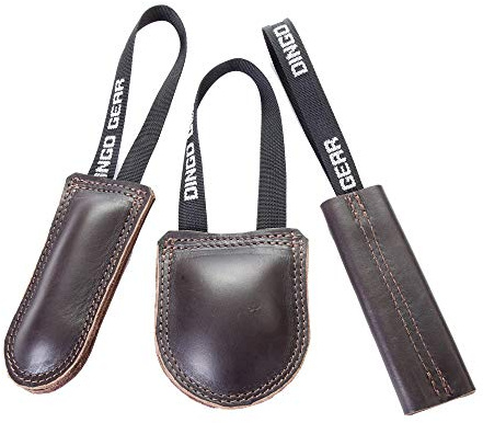 Dingo Gear Beißwurst Hundespielzeug Handarbeit genarbtem Leder für Training IGP IPO Obiedence Hundetraining Ausbildung (Set 3 Stück) S10035