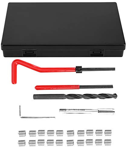 25pcs Gewindeeinsatz Kit M7 x 1.0 Gewindereparatur-Kit Gewindereparatursatz Edelstahl-Spiralbohrschlüssel