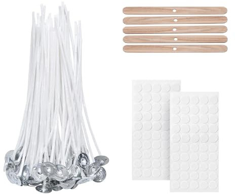 VABNEER Kerzendocht 100 Stück Cotton Candle Wick für die Kerzenherstellung Candle DIY (15cm/6in)